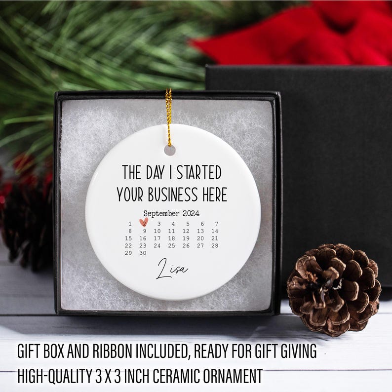Business Ornament, Small Business Owner Gift, Personalized Business