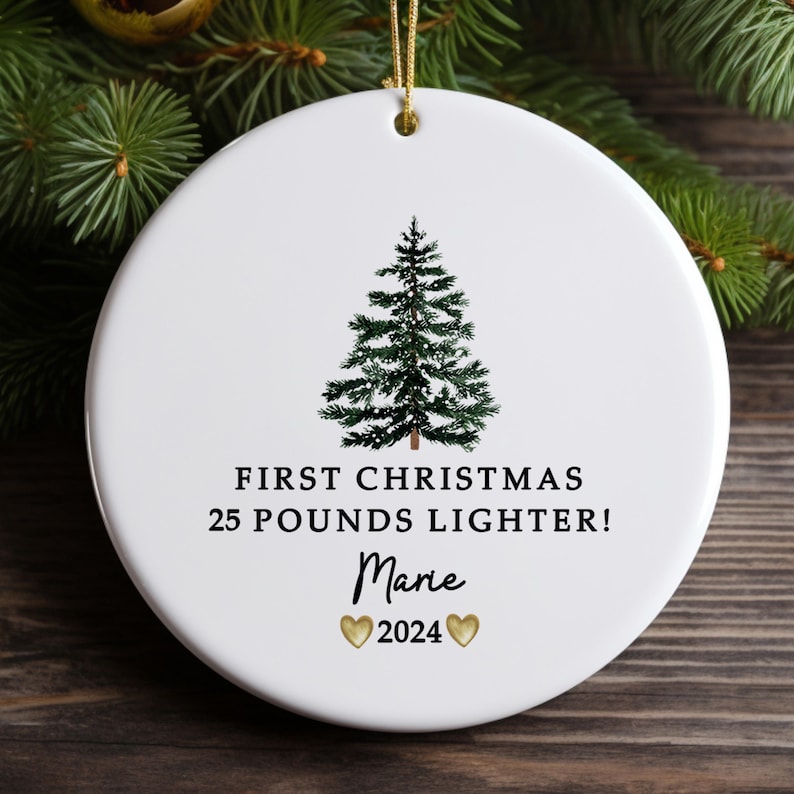 Weight Loss Ornament, Weight Loss Gift, Weight Loss Christmas Ornament