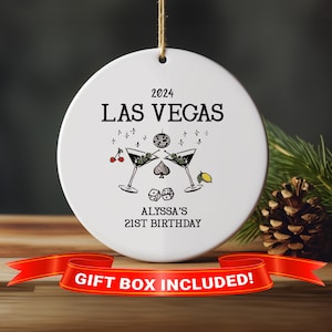 Las Vegas Ornament, Las Vegas Gift, Personalized Las Vegas Christmas Ornament, Custom Las Vegas Trip Gift, Las Vegas Souvenir