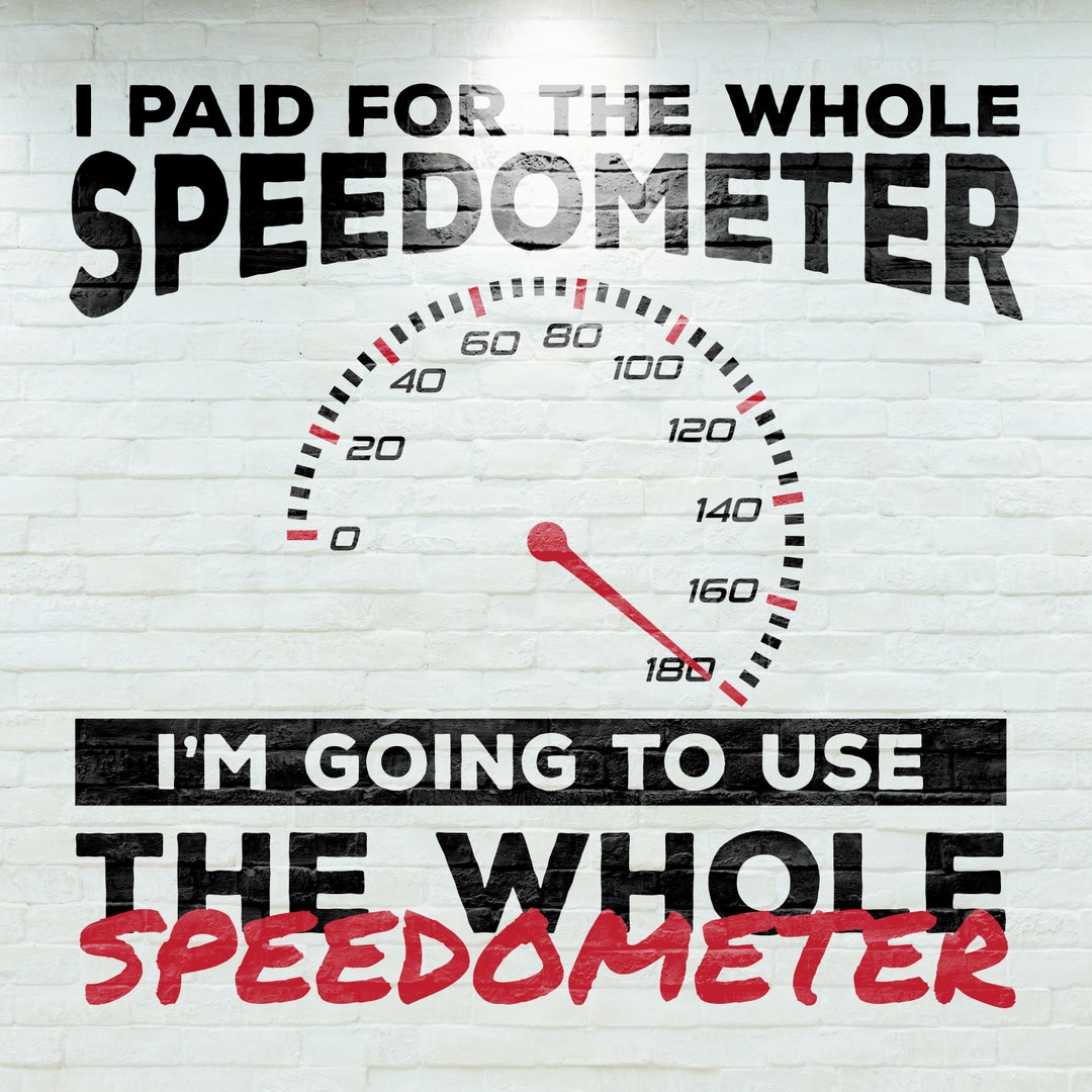 I Paid for the Whole Speedometer, I Am Going to Use the Whole