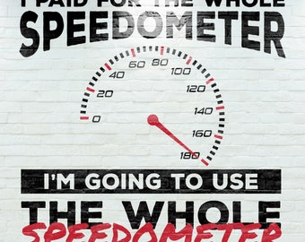 I Paid for the Whole Speedometer, I Am Going to Use the Whole Speedometer