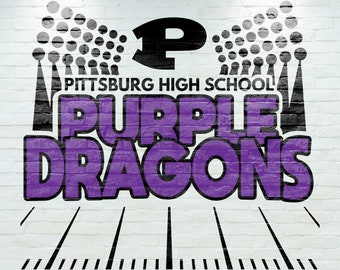 Pittsburg High School Purple Dragons Football Lights