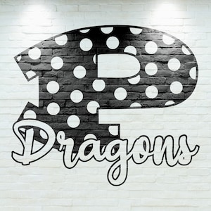 Pittsburgh Highschool Drachen lila Tupfen