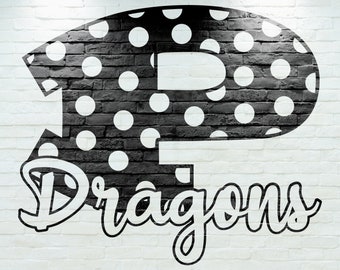 Pittsburg High School Purple Dragons Polka Dots