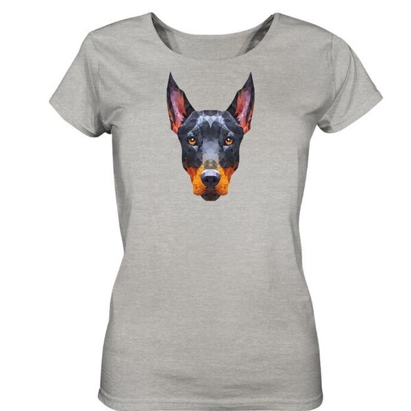 Frauen T-Shirt - Polygon Dobermann