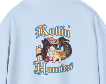Rollin' With The Homies Hoodie, Cute Kittens Hoodie, Matching Hoodies, Funny Cute Clueless Movie, Old English Hoodie