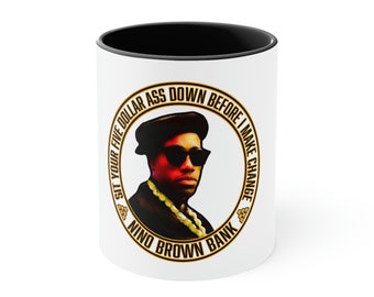 Nino Brown Bank Accent Coffee Mug, 11oz