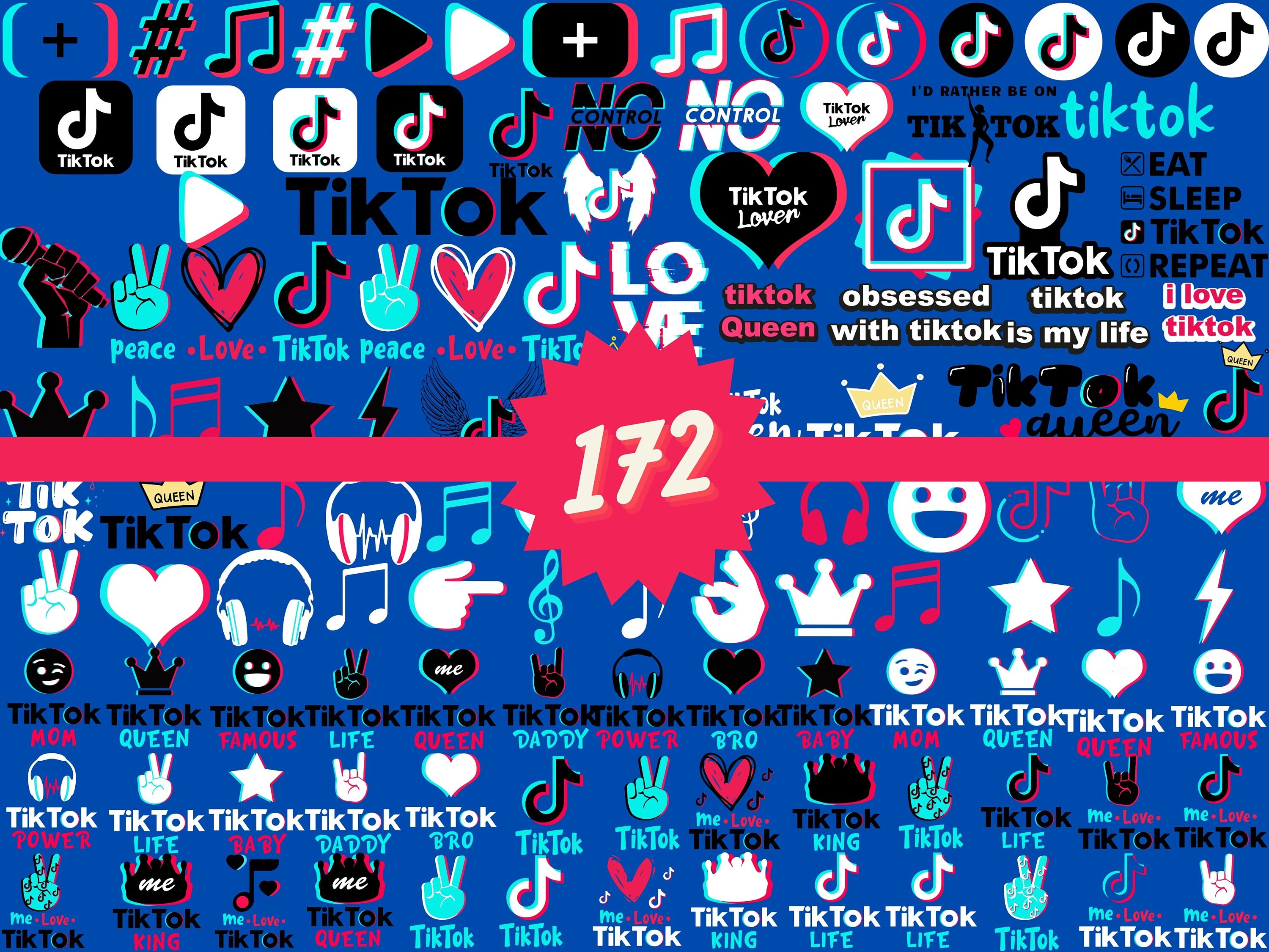 172 Tik Tok Png Tik Tok Svg File Tik Tok Font Tik Tok Etsy UK