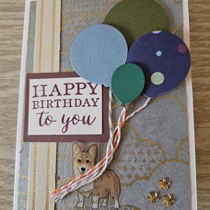 Carte d'anniversaire Corgi