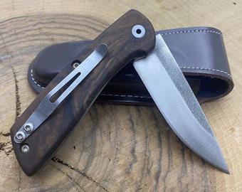 Custom Wooden Handle Liner Lock Folding Knife With Clips and Sheath Pocket Knife Gifts For Boyfriend Edc Knife Survival Knife Hunting Gifts