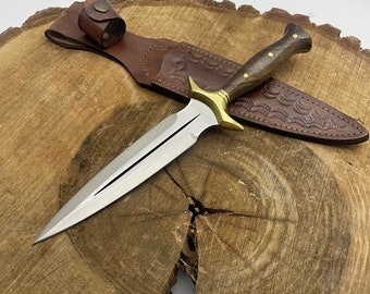 Handmade Dagger Knife Athame Knife Fairbairn Sykes Knife Custom Gifts For Men Tactical Fixed Blade Knife Double Edge Knive Full Tang Knive