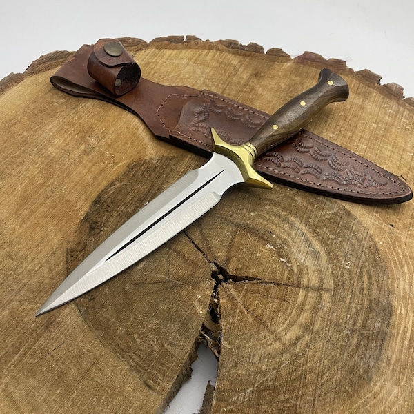 Handmade Dagger Knife Athame Knife Fairbairn Sykes Knife Custom Gifts For Men Tactical Fixed Blade Knife Double Edge Knive Full Tang Knive