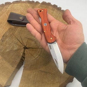 Handmade N690 Steel Custom Engraved Pocket Knife With Case Tactical Knives Personalized Folding Knife Groomsmen Gifts for Men Knives Men image 7