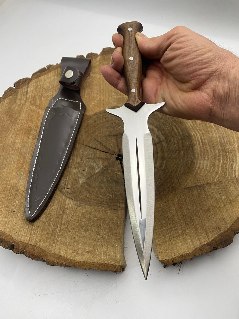 Handmade Dagger Knife Double Edge Knife Custom Engraved Knife