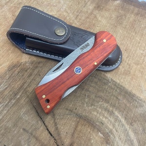 Handmade N690 Steel Custom Engraved Pocket Knife With Case Tactical Knives Personalized Folding Knife Groomsmen Gifts for Men Knives Men image 10