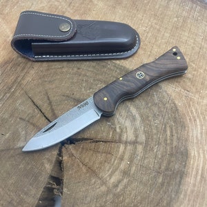Handmade N690 Steel Custom Engraved Pocket Knife With Case Tactical Knives Personalized Folding Knife Groomsmen Gifts for Men Knives Men image 5