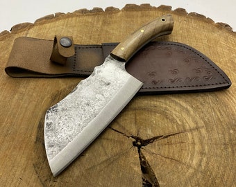 Hand Forged Steel Almazan Knife Serbian Knife Custom Gifts For Boyfriend Camping Hiking Knife Hunting Gifts Full Tang Blade Tactical Knife