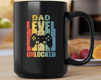 Dad Level Unlocked Mug: Gamer Dad Coffee Gift