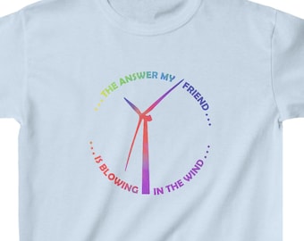 T-shirt windturbine voor kinderen, printer Blowing in the Wind, Polen