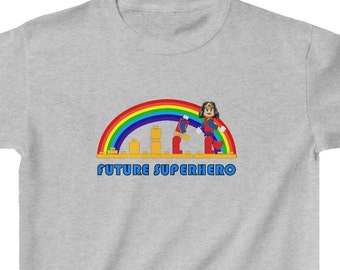 Camiseta Lego Wonderwoman Superhero Rainbow Kids, distribuidor en EE. UU.