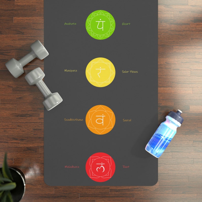 Chakra Alignment Rubber Yoga Mat CustomDesigned for your Yoga