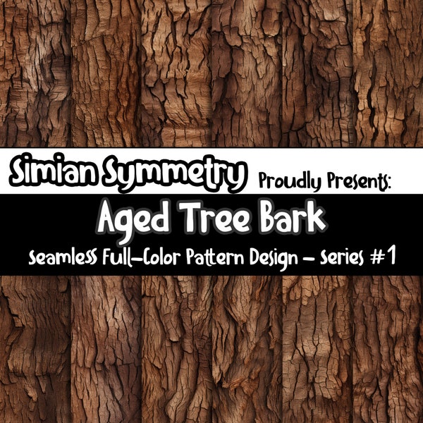 Aged Tree Bark Digital Paper | Instant Download | Seamless Patterns | Ancient Forest Collection | Tree Bark | Tree Bark Pattern | Seamless