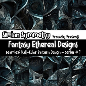 Fantasy Ethereal Digital Paper | Instant Download | Seamless Patterns | Mystical Tile Designs Collection | Dreamy Fantasy Elvish Patterns