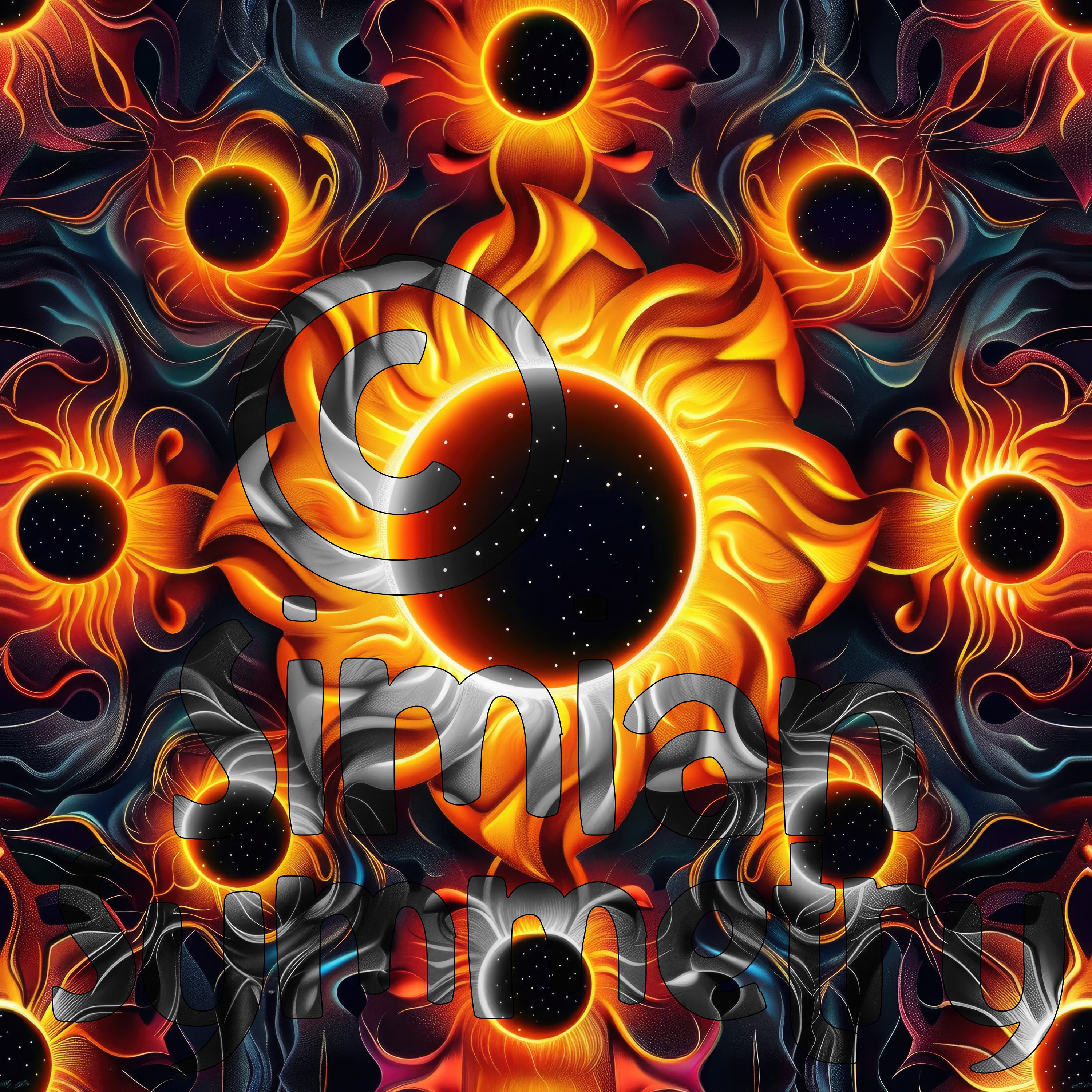 Total Solar Eclipse Digital Paper | Instant Download | Seamless ...