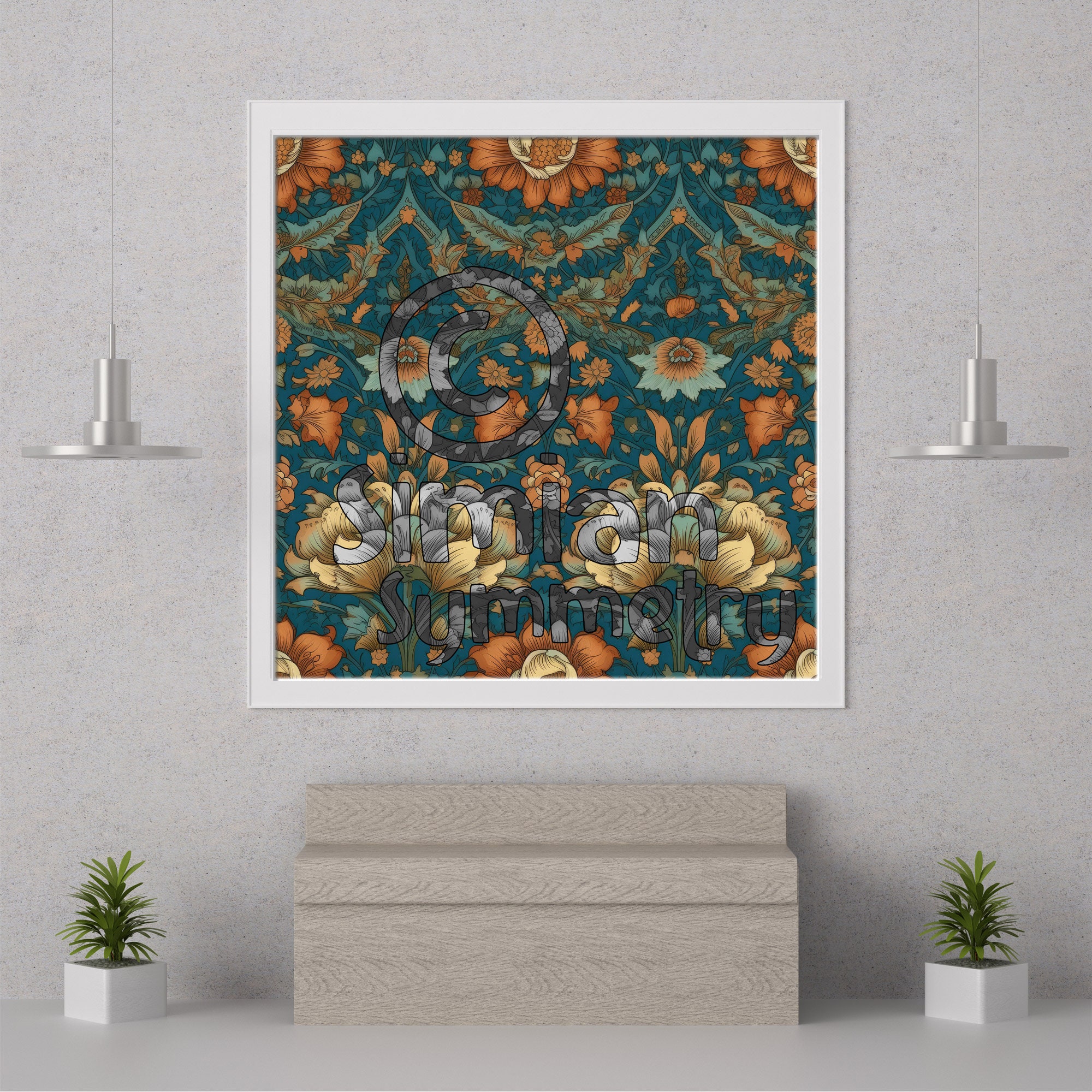 DIGITAL PAPER Floral Orange Blue Fabric Series 1 | Seamless Designs ...
