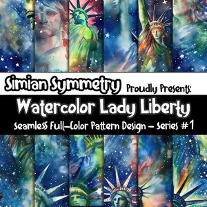 PAPEL DIGITAL Senhora Liberdade Série 1 | Desenhos perfeitos | Doze padrões coloridos | Padrões de azulejos | Download instantâneo