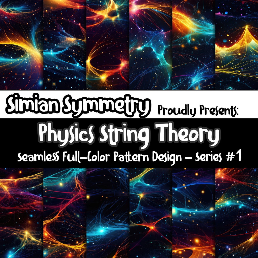 Physics String Theory Digital Paper | Instant Download | Seamless ...