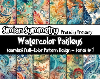 Paisleys Digital Paper | Paisleys Seamless | Paisleys Patterns | Paisleys Scrapbook | Paisleys Patterns | Paisleys Digital Download