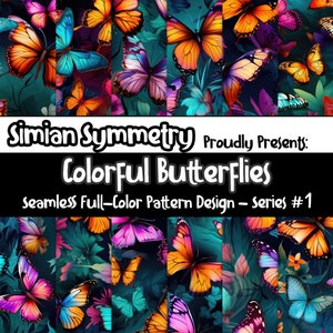 Schmetterling Fantasien Digital Paper | Sofort Download | Nahtlose Muster | Ätherische Schmetterlinge Kollektion | Schmetterlings-nahtloses Muster