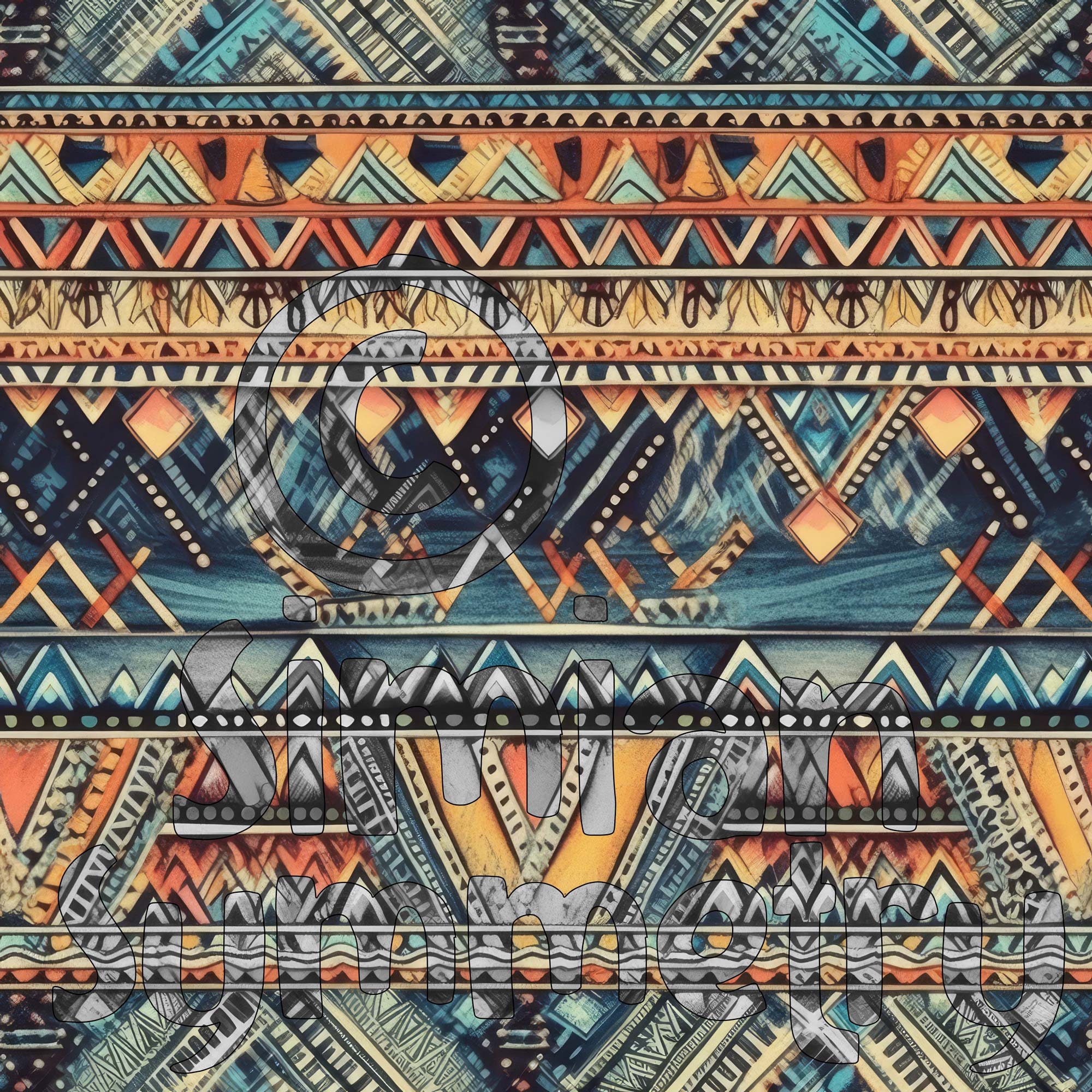 Aztec Digital Paper | Aztec Seamless Designs | Colorful Aztec Patterns ...