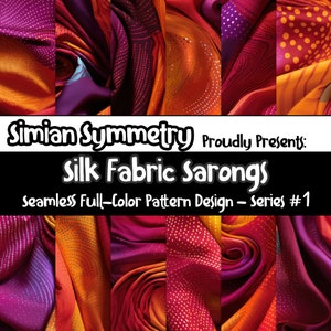 Carta digitale per sarong in seta premium / Download istantaneo / Modelli senza soluzione di continuità / Modello Sarong in seta / Abbigliamento da resort / Modello senza cuciture Sarong