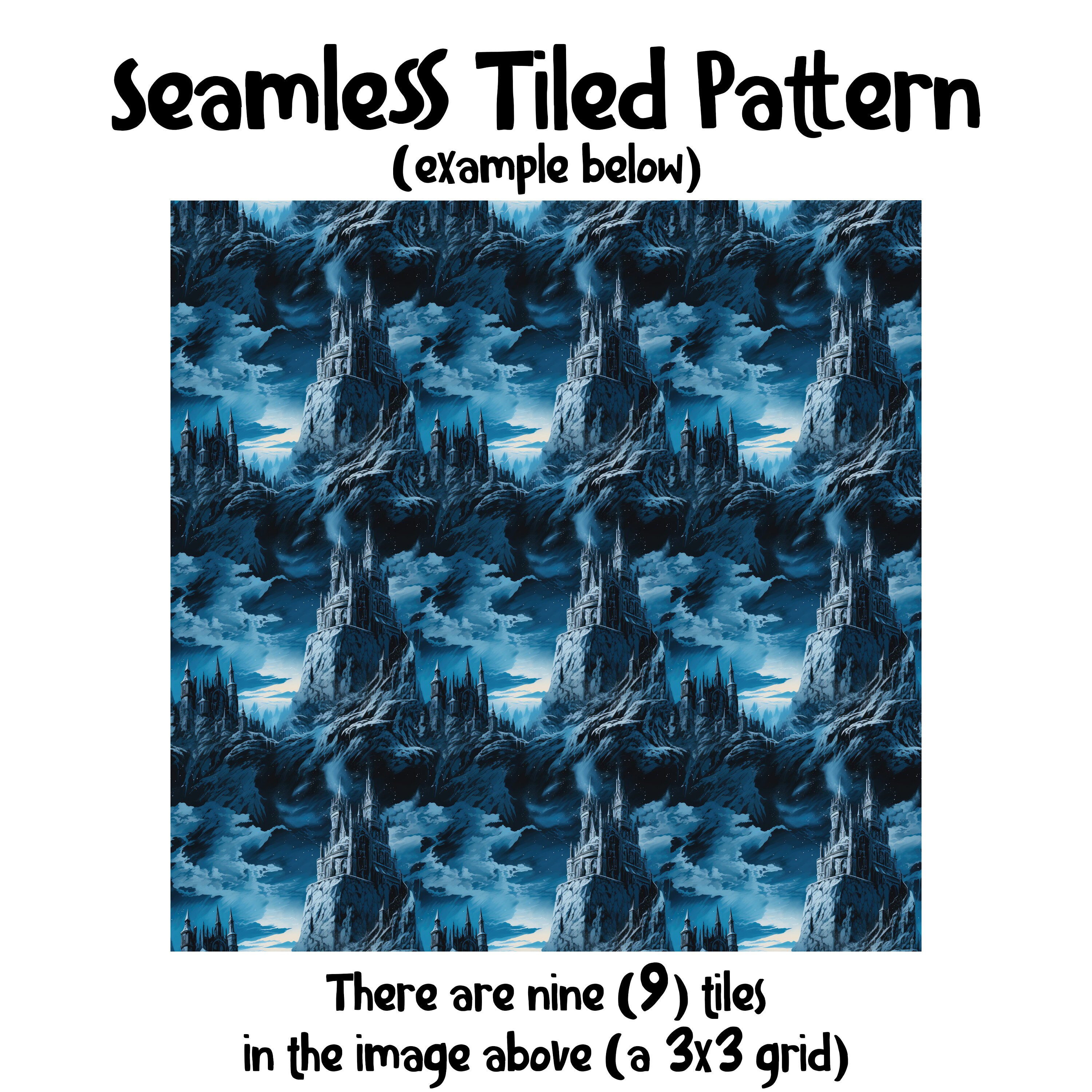 Frozen Dark Castles Digital Paper | Instant Download | Seamless ...