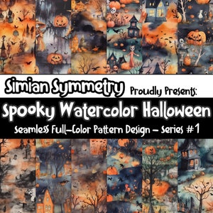 Spooky Halloween Digital Paper | Halloween Seamless | Spooky Halloween Patterns | Spooky Halloween Scrapbook | Spooky Halloween Patterns