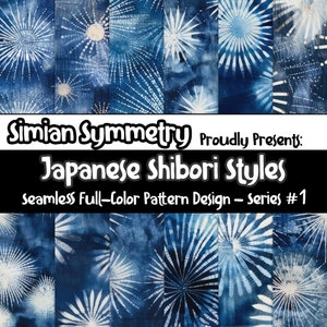 Japanese Shibori Styles Digital Patterns | Instant Download | Seamless Patterns | Artistic Japan | Japanese Style Seamless Design Pattern