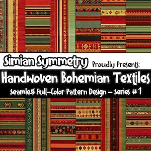 Stampa digitale di tessuti Boho intrecciati a mano/Download istantaneo/Modelli senza cuciture/Collezione Boho Chic/Modello senza cuciture tessile Boho