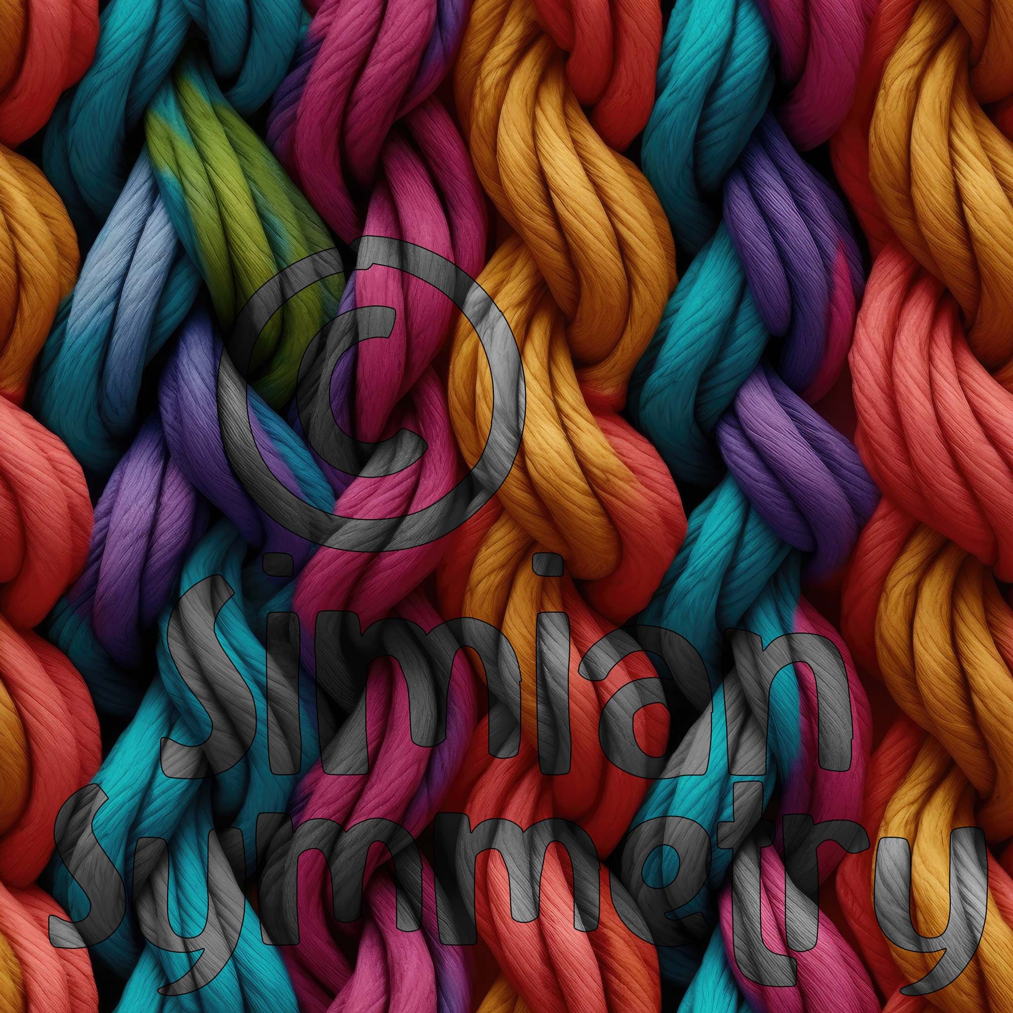 DIGITAL PAPER Colorful Braided Rope Series 1 | Seamless Designs ...