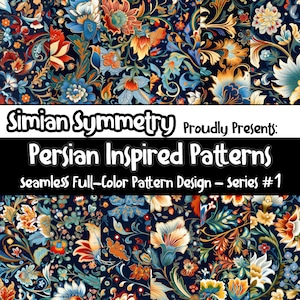 Perzisch geïnspireerde patronen digitale ontwerpen | Direct downloaden | Naadloze patronen | Collectie Culturele Elegantie | Naadloos Perzisch patroon