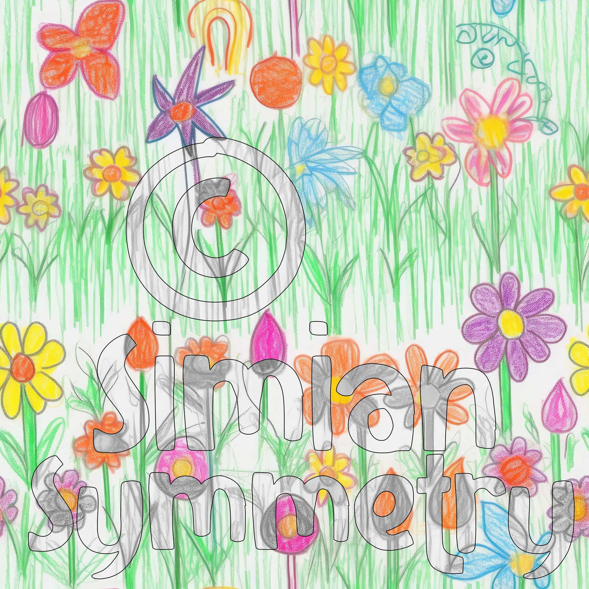 DIGITAL PAPER Crayon Art Flowers Series 1 Seamless Designs - Etsy