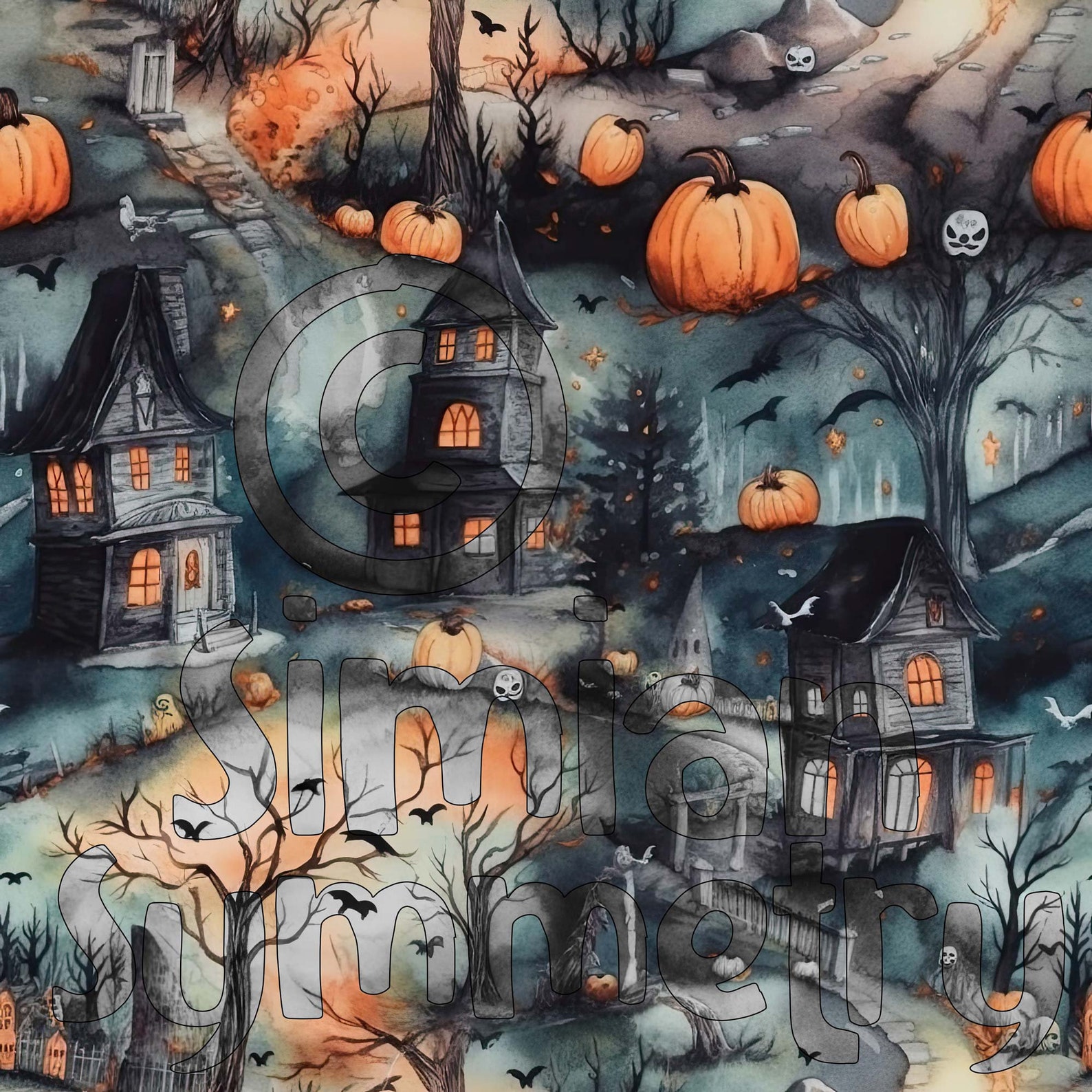 Spooky Halloween Digital Paper | Halloween Seamless | Spooky Halloween ...