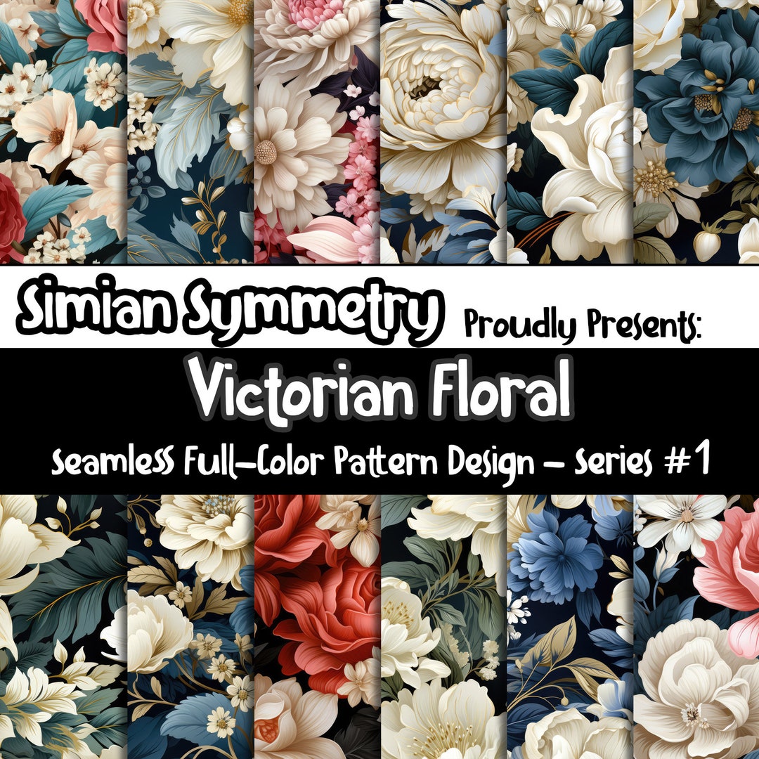 Victorian Floral Digital Paper | Instant Download | Seamless Patterns ...