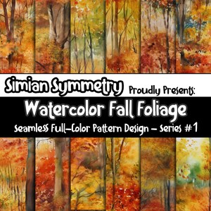 DIGITAL PAPER Fall Foliage Series 1 | Seamless Designs | Twelve Colorful Patterns | Tile Patterns | Instant Download