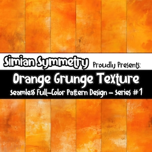 Orange Grunge Texture Digital Background | Instant Download | Artistic Textures | Seamless Orange Grunge Pattern | Orange Digital Pattern