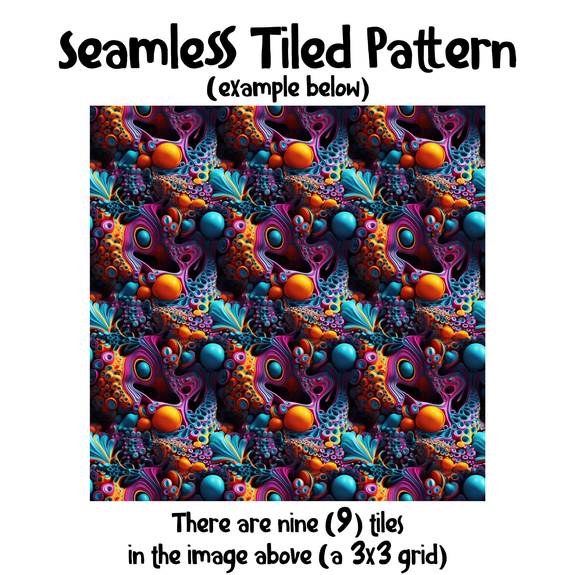 Colorful Biomorphic Forms | Instant Download | Seamless Patterns ...