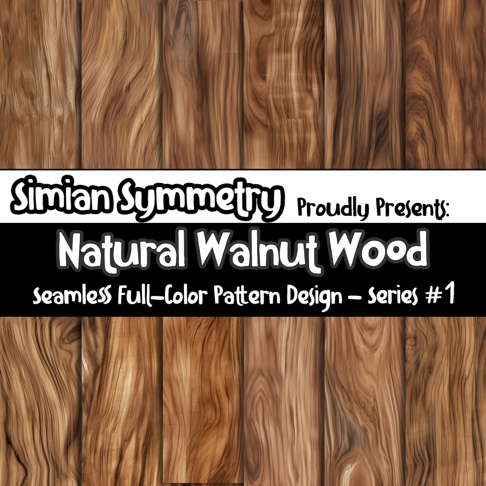 Walnut Ridge Patterns DIGITAL PAPER Walnut Wood Series 1 | Seamless Designs | Twelve Colorful ...