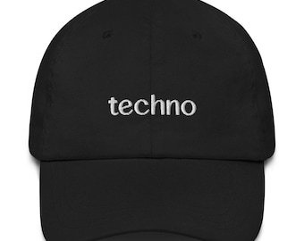 Gorra techno bordada para papá: gorra de música EDM para festivales rave