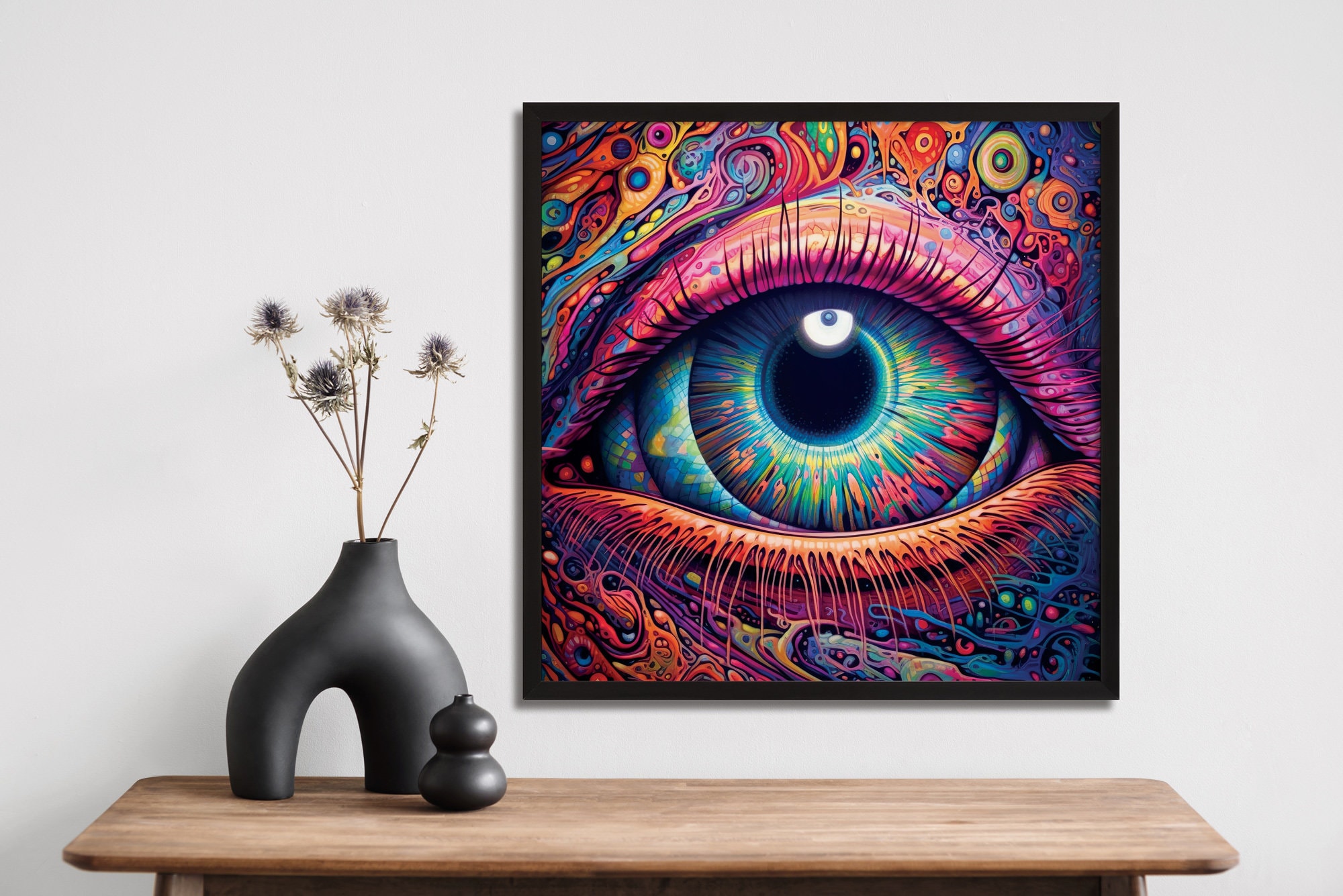 Psychedelic Eye Art – Colorful Surreal Abstract Wall Art, Vibrant